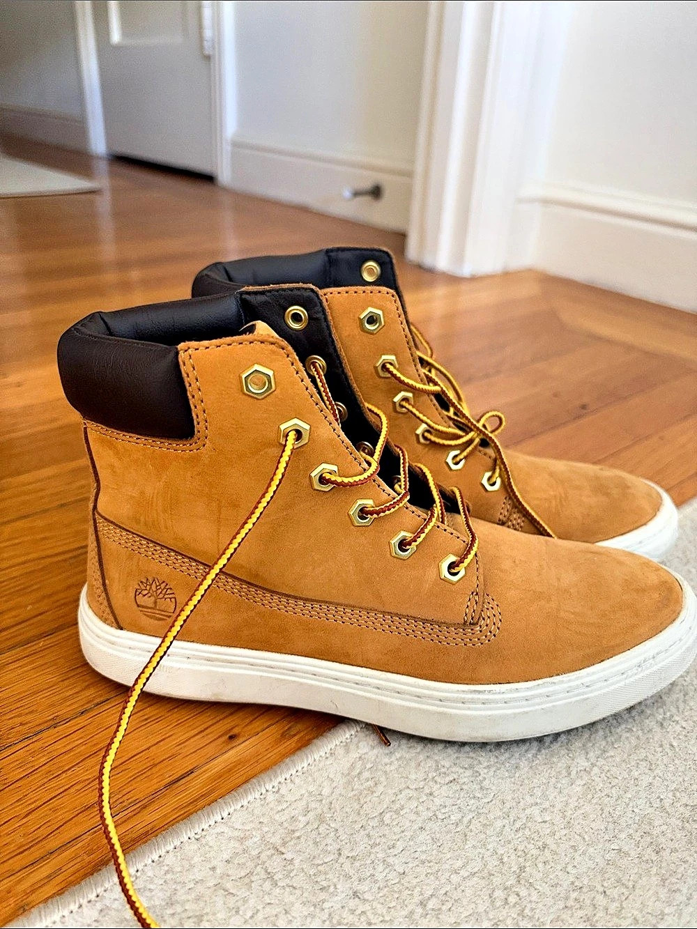 Timberland Bradstreet Chukka High-Top Sneakers Brown & White US 7